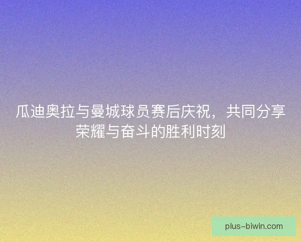 瓜迪奥拉与曼城球员赛后庆祝，共同分享荣耀与奋斗的胜利时刻